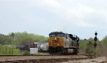 CSX 853 leads train F707-12 towards Bridges Street